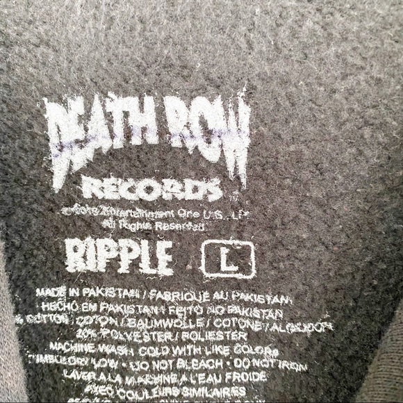 Urban Outfitters Death Row Records Bleach Tie-dye Hoodie Sweatshirt - Picture 6 of 6